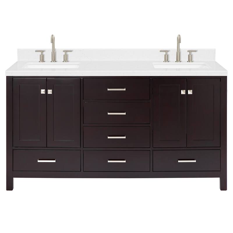 Ariel A066DCQRVO Cambridge 67" Free Standing Double Basin Vanity Set