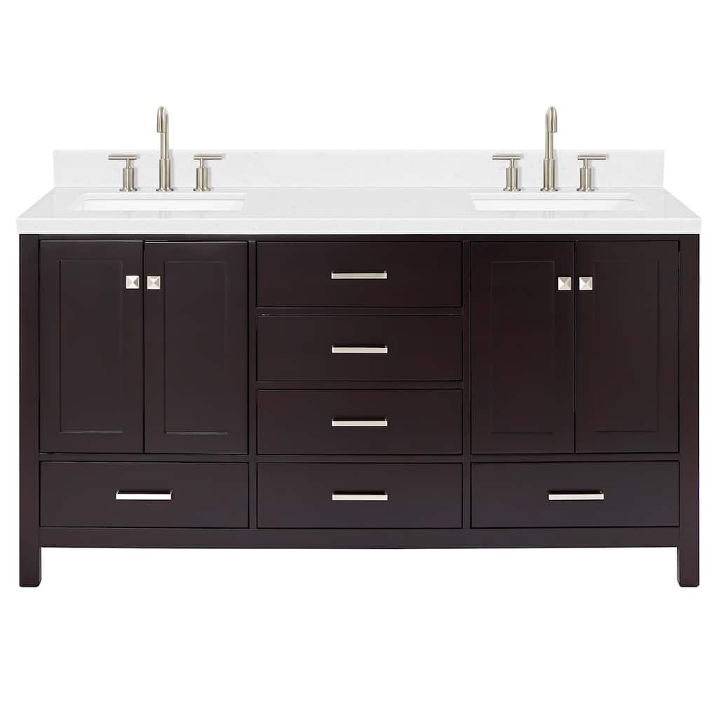 Ariel A066DCQRVO Cambridge 67" Free Standing Double Basin Vanity Set