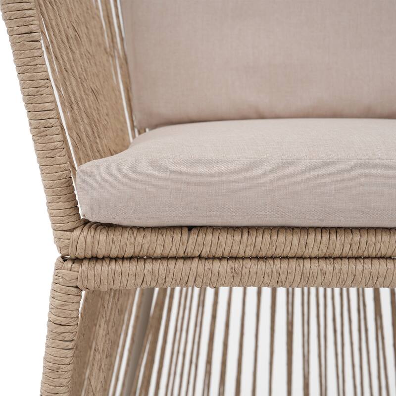 9-Piece Outdoor Extendable Dining Set with Aluminum Table & Rattan Chairs