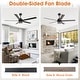 preview thumbnail 8 of 17, 65" Black Wooden 5-Blade Industrial Ceiling Fan with Light and Remote