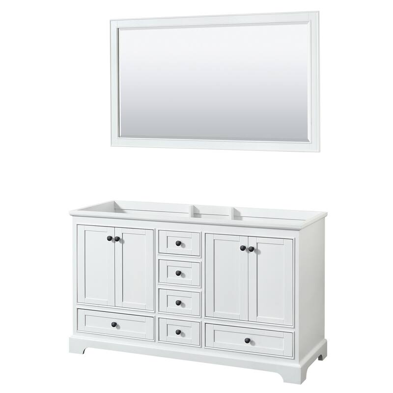 Wyndham Collection Deborah 59-1/4" Free Standing Double Wood Vanity