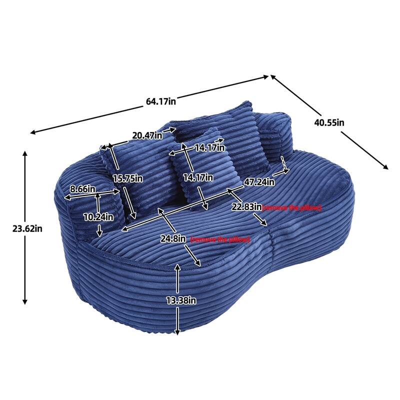 Comfort Lounger High Back Bean Bag Chair