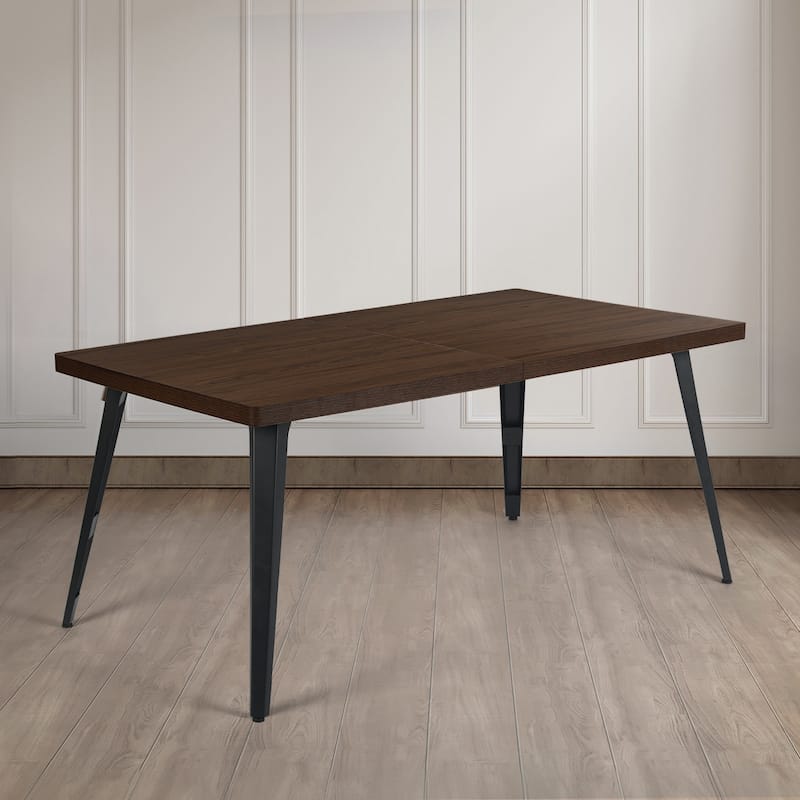 Homylin 63-Inch Rectangular Dining Table with Metal Legs, Modern Kitchen & Dining Room Table