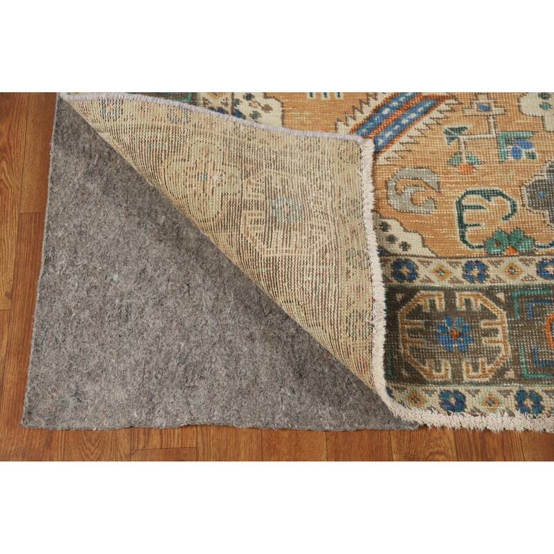 Hand Knotted Oriental 100% Wool Carpet Traditional Medallion Oranges & Rust Tabriz Area Rug - 6' 4'' X 4' 11''