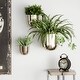 preview thumbnail 16 of 18, Gold/Silver/Black/or White Iron Modern Wall Sconce Planters Sets - S/3 9", 7", 6"H Silver