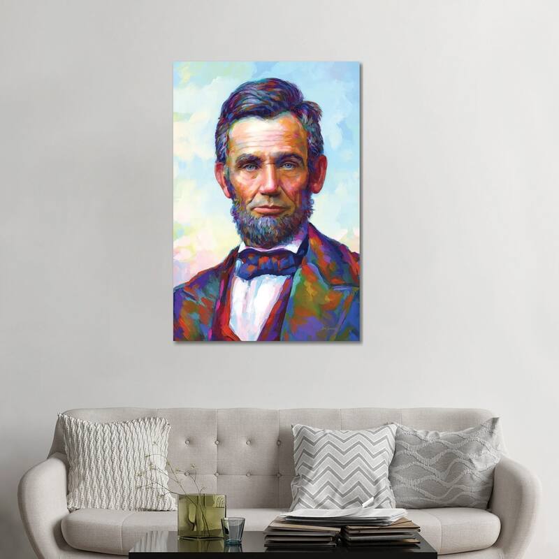 iCanvas "Abraham Lincoln II" by Leon Devenice Canvas Print - 48x32x1.5