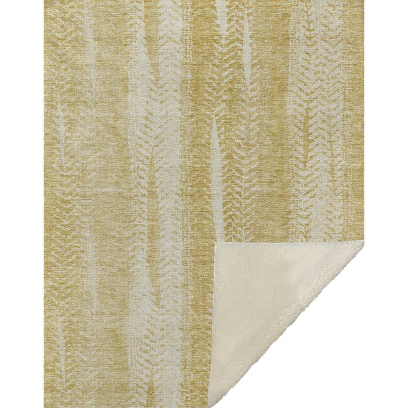 Premium Machine Washable Contemporary Sherpa Throw Blanket
