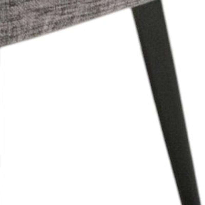 Contemporary Fabric Wing Back Armchair with Black Legs Modern Accent Seating for Dining Room - 31"H x 23"W x 24"D