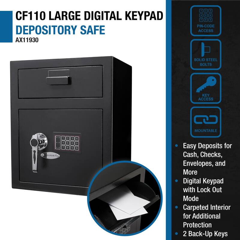 1.1 Cu Ft Keypad Depository Safe