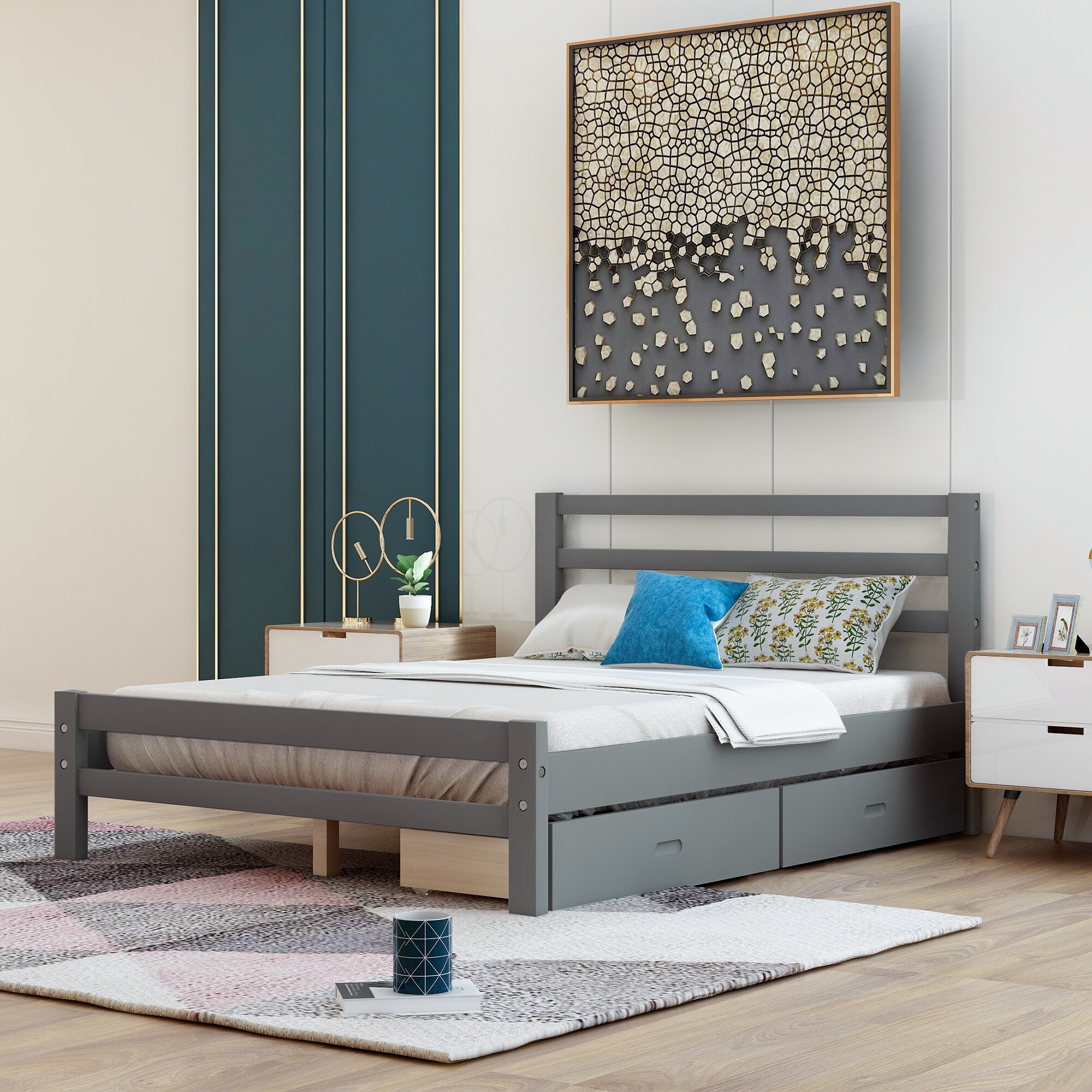 Minimalist full shop size bed frame