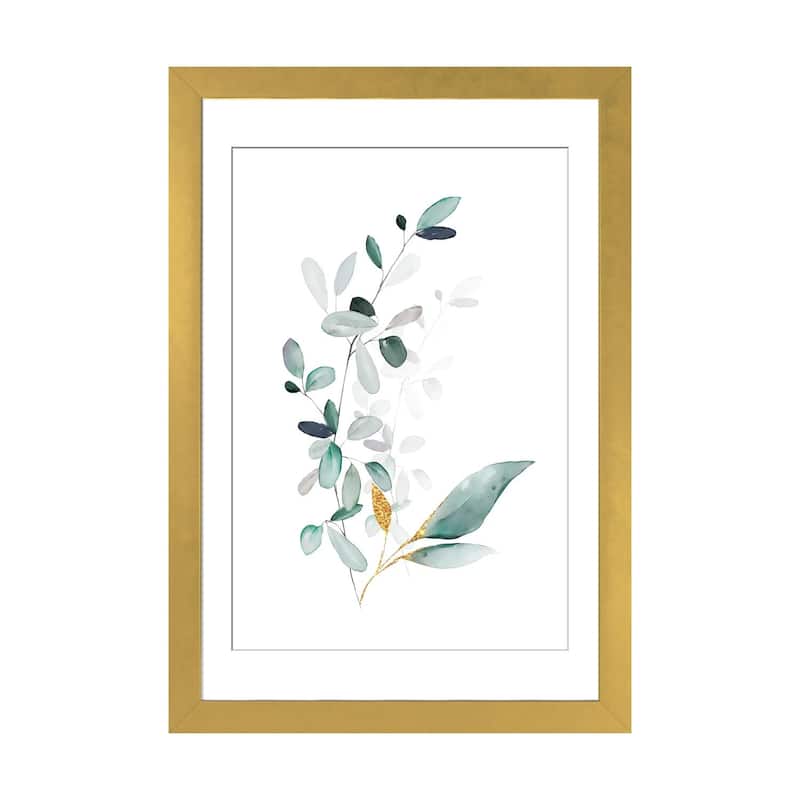 iCanvas "Modern Botanicals Gold & Sage" by Nordic Print Studio - Gold - 24x16x1