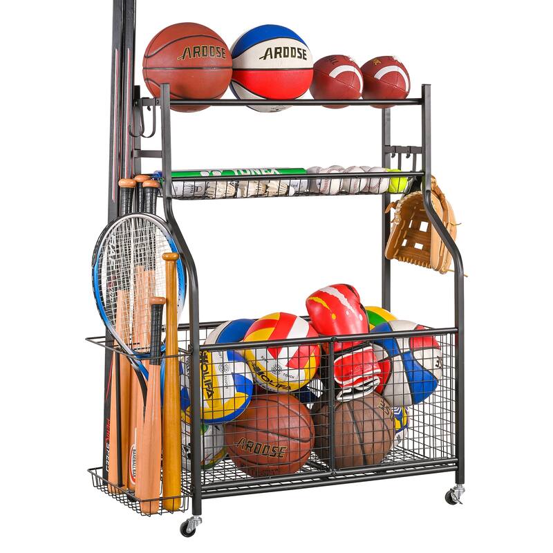 Garage Storage Sports Gear Organizer with Wheels