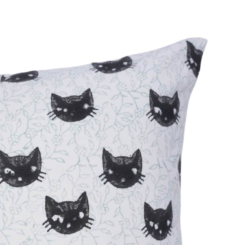Fabdivine Handmade Block Print Cotton Green Pillow Cover, Pumpkin