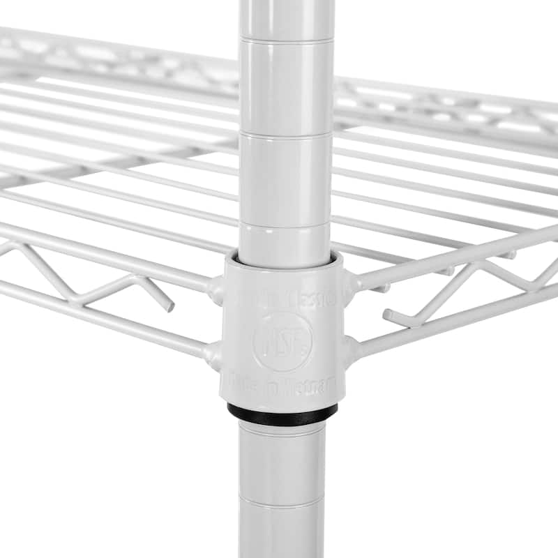 Seville Classics UltraDurable® 5-Tier NSF Steel Wire Shelving, 36" W x 14" D, White - 36" W x 14" D