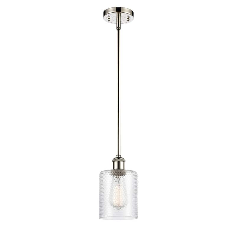 Innovations Lighting Cobbleskill 5" Wide Mini Pendant - Polished Nickel / Clear