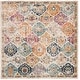 preview thumbnail 61 of 76, SAFAVIEH Madison Avery Boho Chic Distressed Area Rug 3' x 3' Square - Cream/Multi