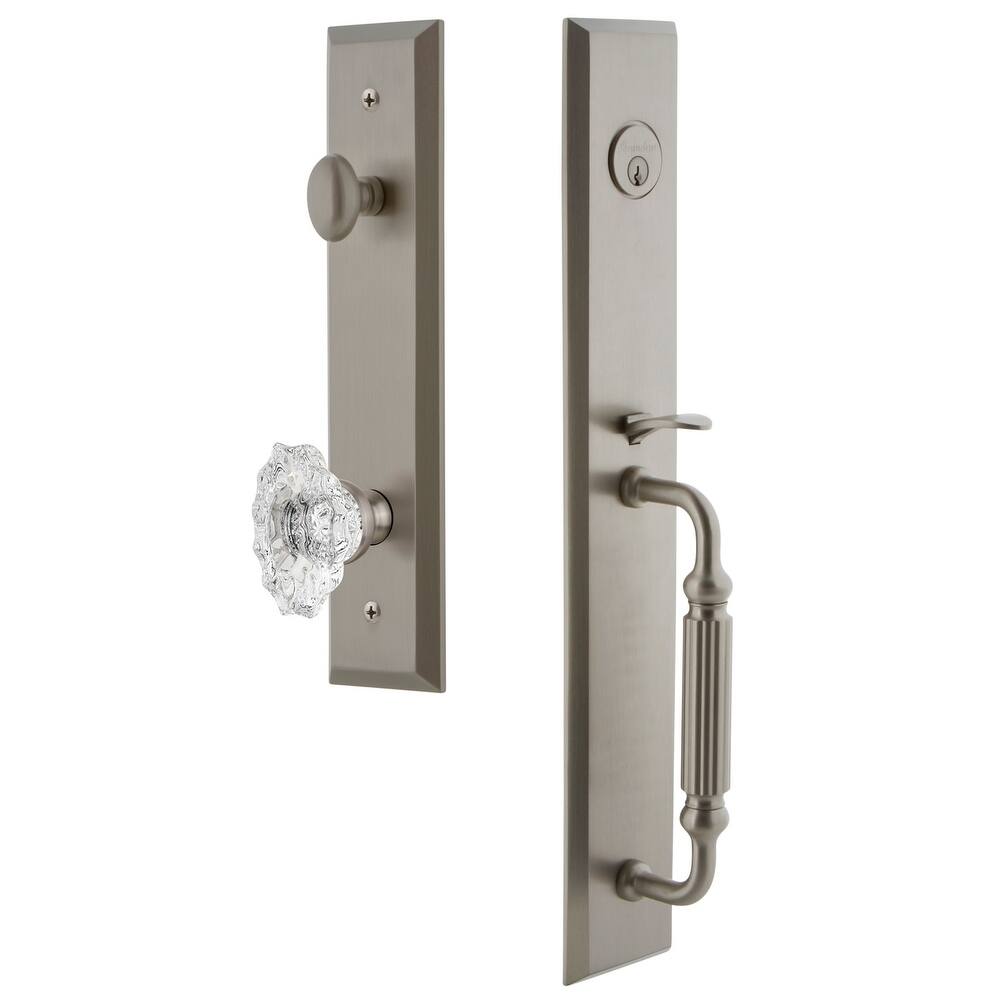 Grandeur Fifth Avenue Solid Brass Rose Keyed Entry Single Cylinder