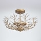 preview thumbnail 4 of 28, Flavia 4-light Crystal Beaded 9-Branch Semi-Flush Mount - 18 inches in diameter x 12 inches H