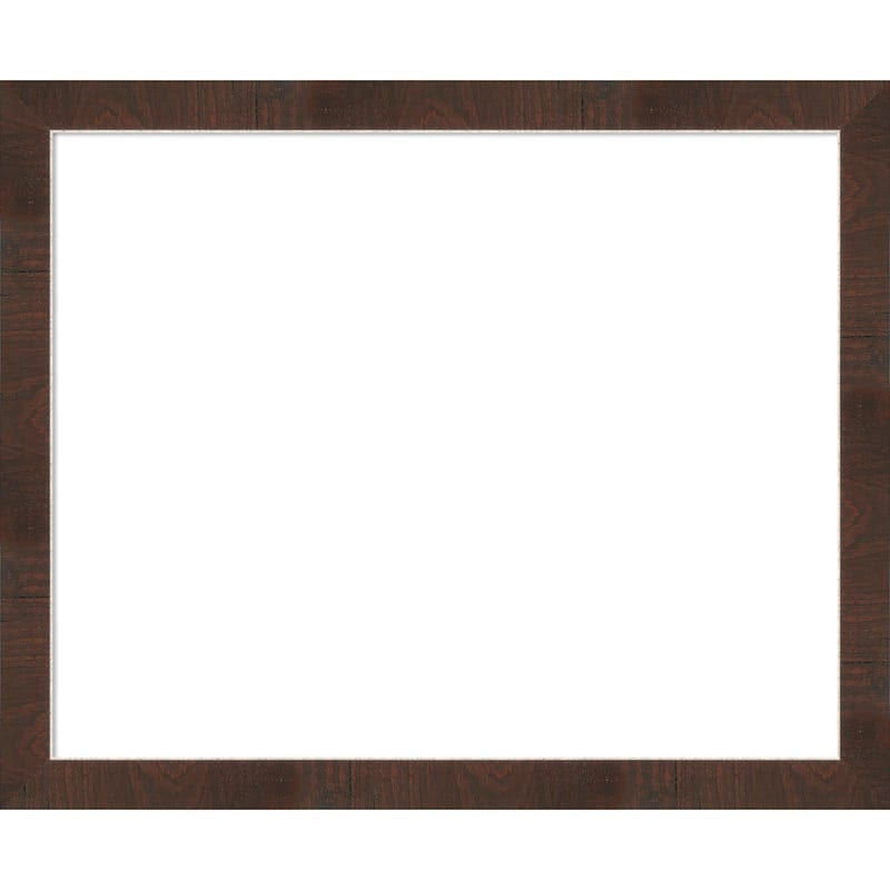 Amanti Art Wildwood Brown Narrow Framed Dry Erase Magnetic Board
