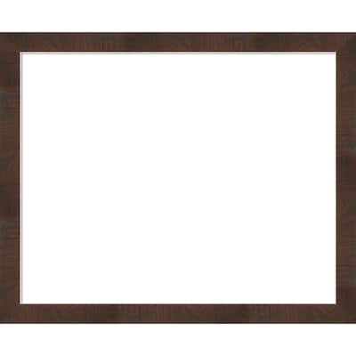 Amanti Art Wildwood Brown Narrow Framed Dry Erase Magnetic Board