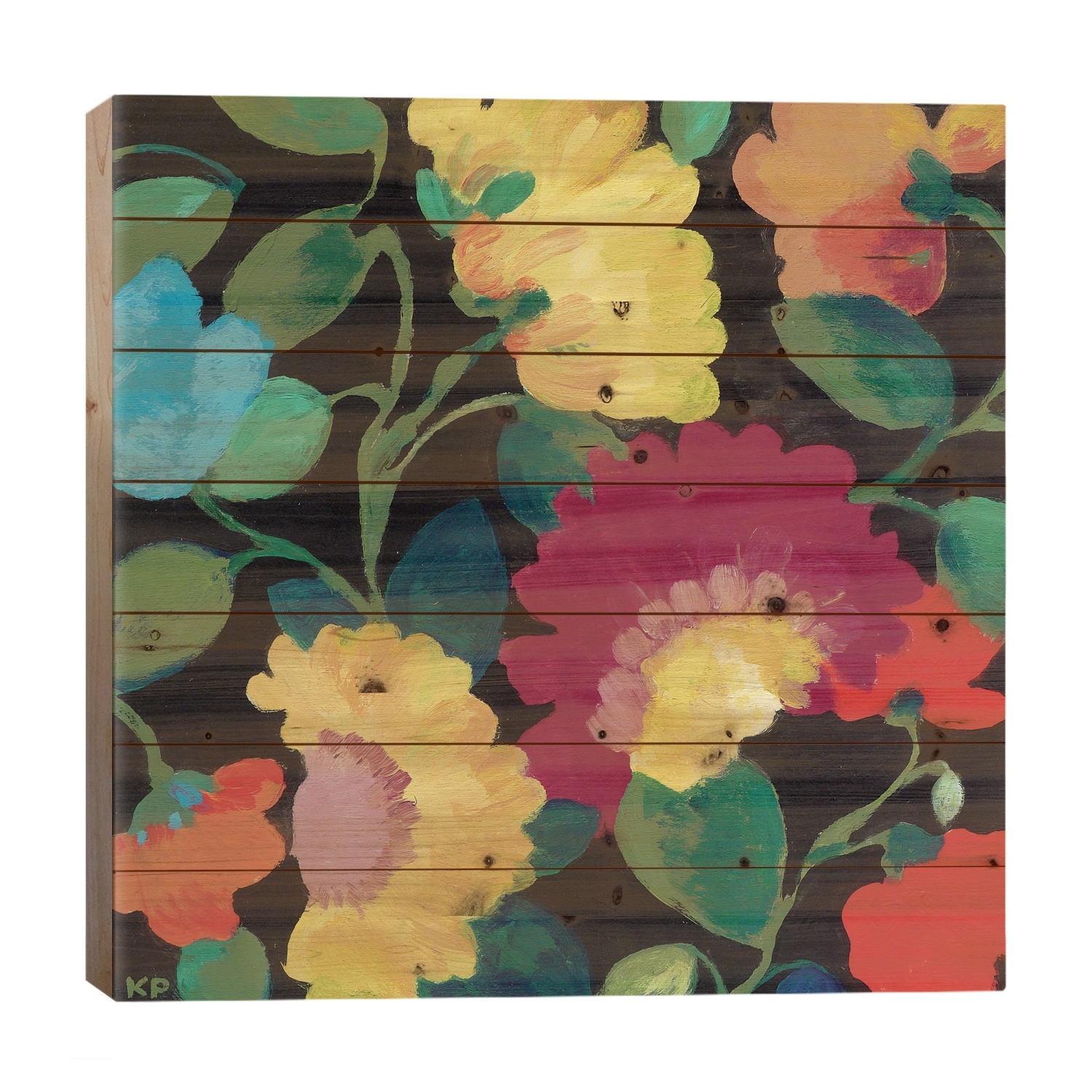 Nocturne I Print On Wood by Kim Parker - Multi-Color