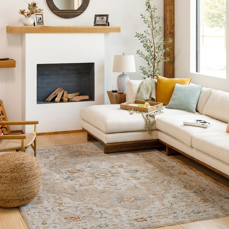 Artistic Weavers Tereza Traditional Medallion Area Rug - 7' 10" x 10' 3" - Camel