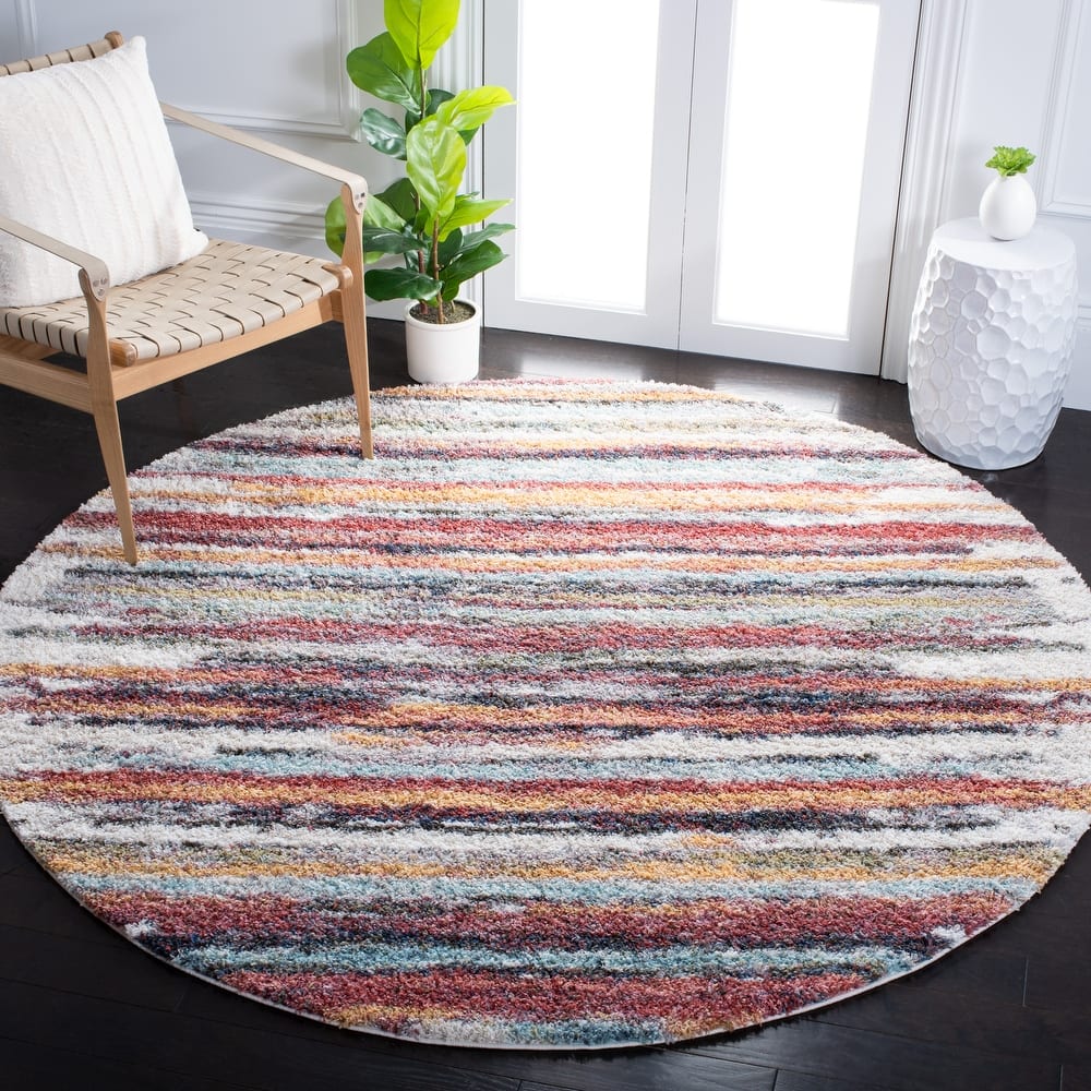 SAFAVIEH Calista Shag Lenke Abstract 1-inch Thick Rug