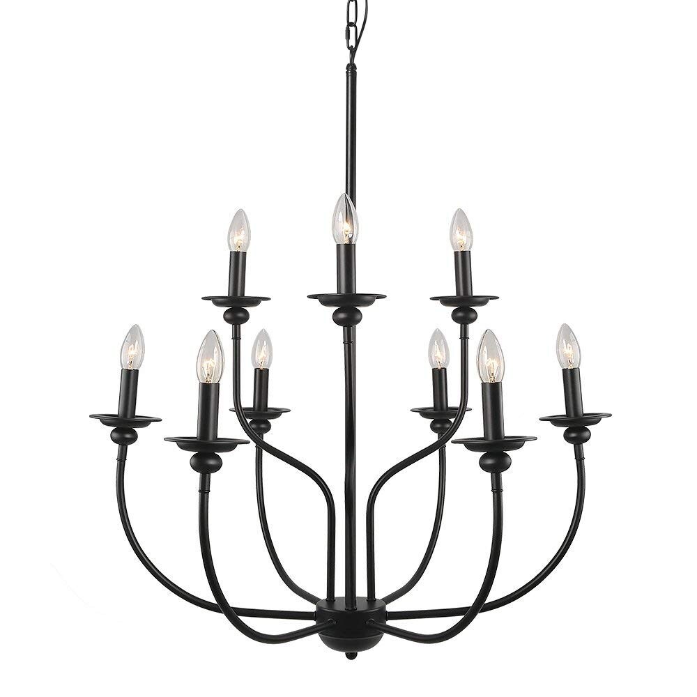 9 light candle chandelier,2-tier chandelier - Chandeliers For Bedrooms by Overstock.com