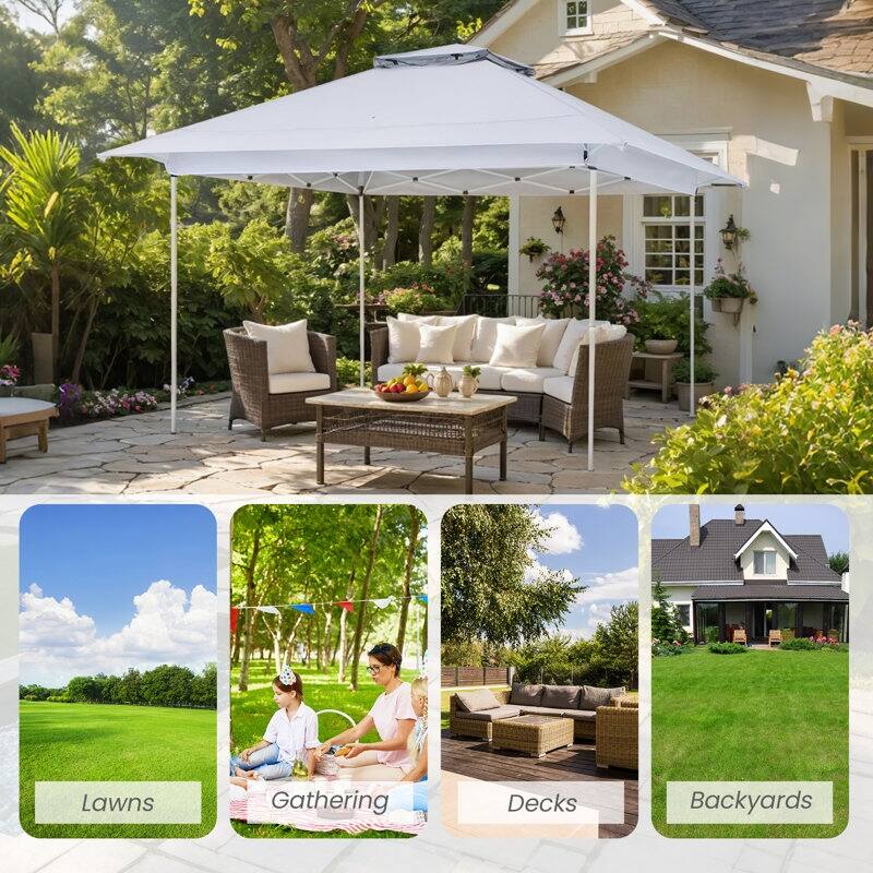 AVAWING 10x10 Pop Up Canopy Tent - Instant Shelter with UV Protection for Outdoor Events, Beach - Heavy Duty Steel Frame