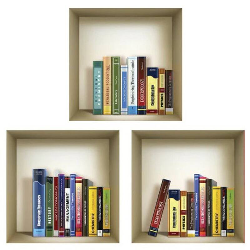 HomeRoots Set of Three Tina Niche 3D Square Peel and Stick Wall Decals