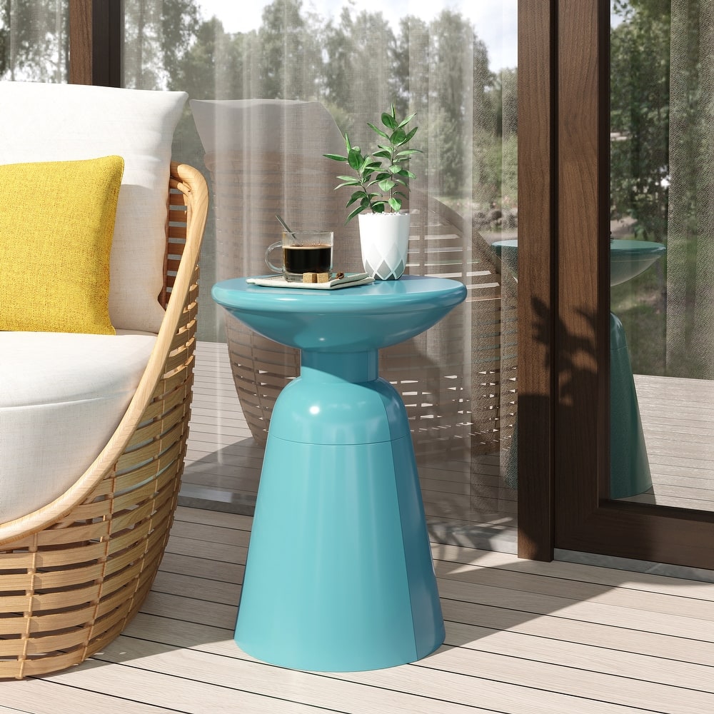 Pelon Outdoor Outdoor Metal Side Table by Christopher Knight Home