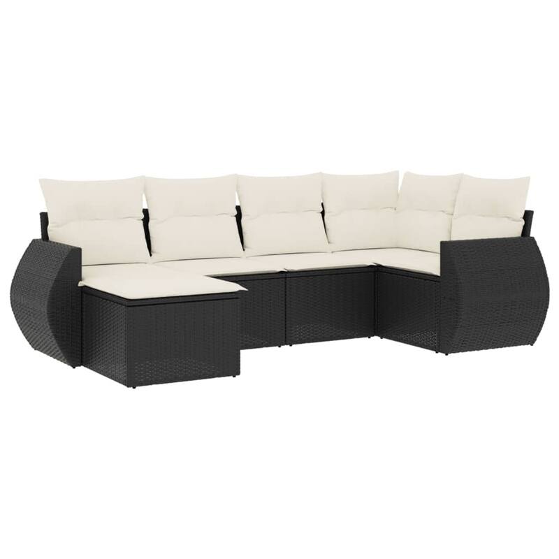 vidaXL Garden Sofa Set Black - 21.7 x 21.7 x 14.6