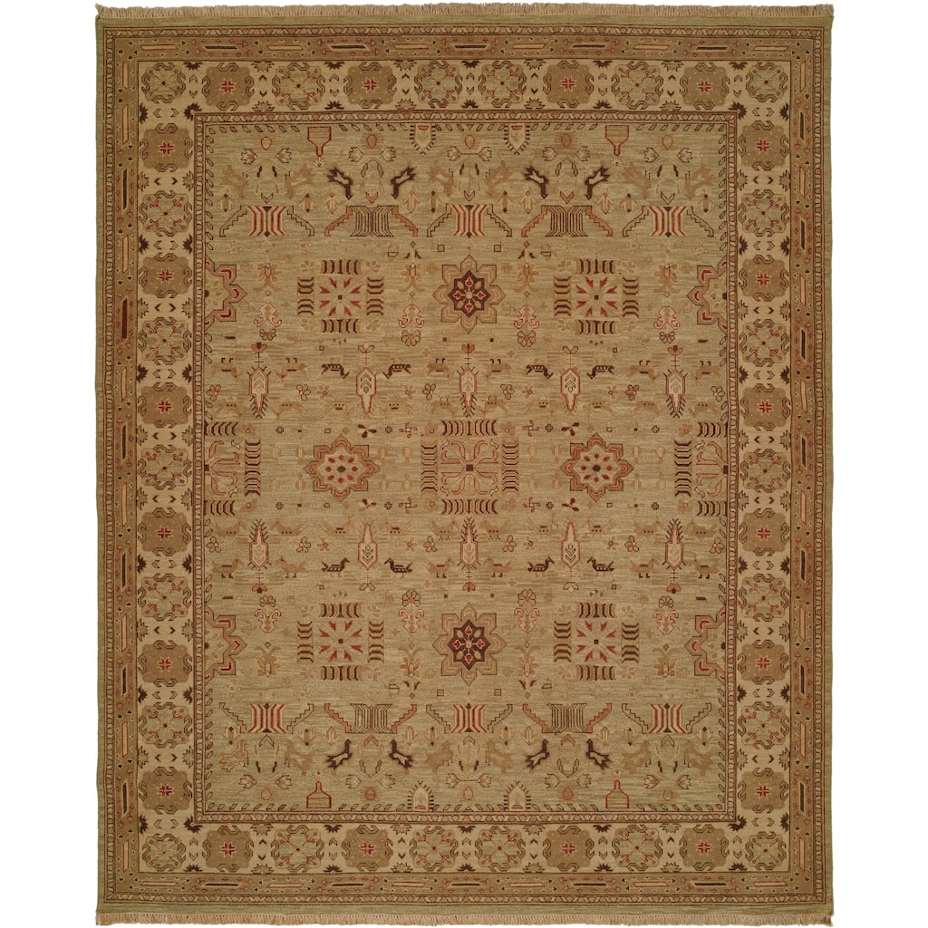 Traditional Gray Flatweave Wool Area Rug