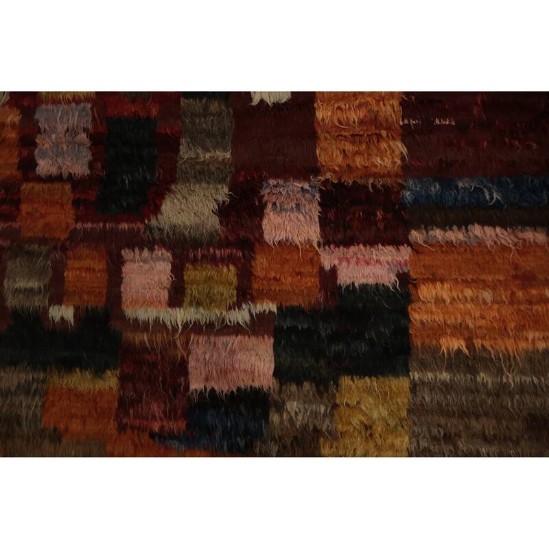 Hand Knotted Oriental 100% Wool Carpet Modern Tribal Red Moroccan Area Rug - 11' 8'' X 8' 11''