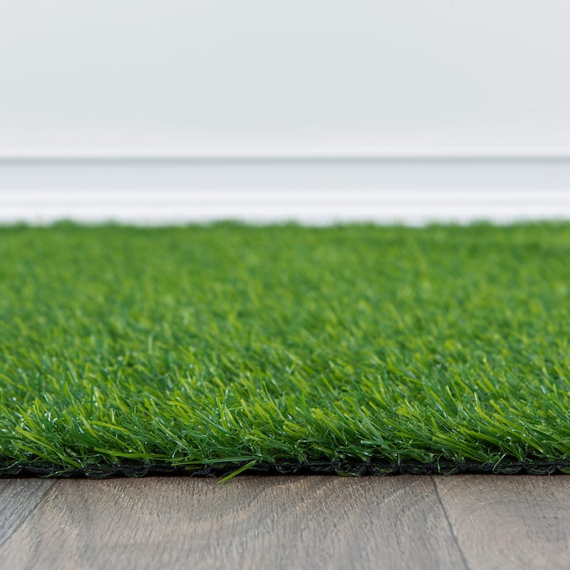 Artificial Solid Grass Indoor Outdoor Area Rug
