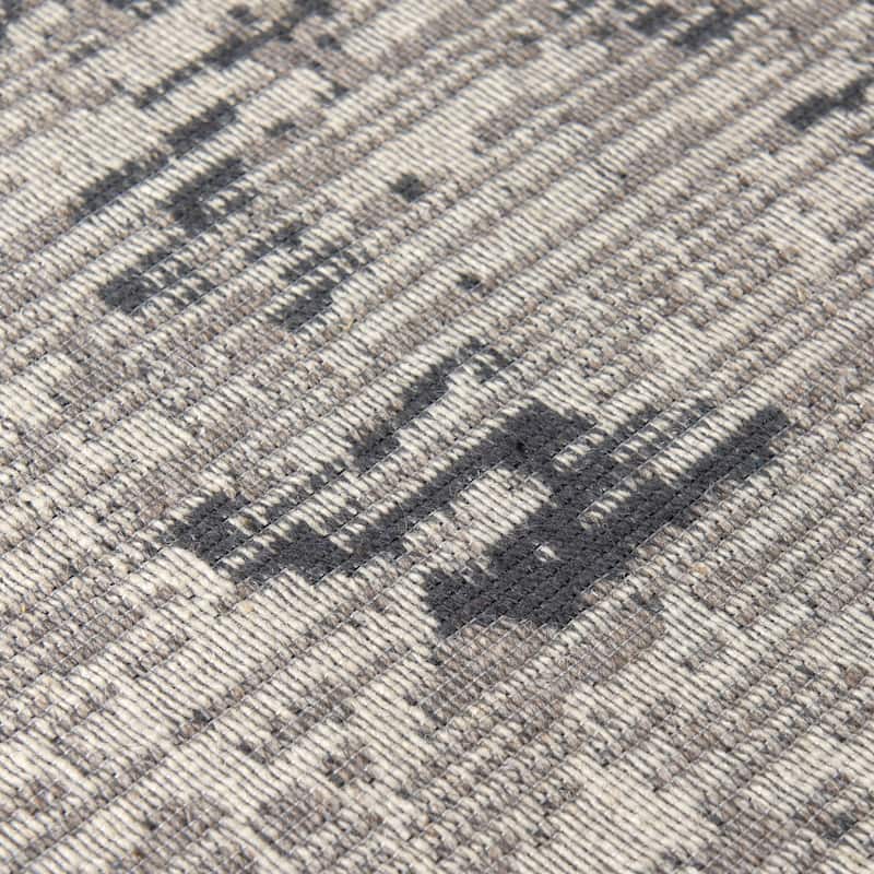 Greyson 8 x 10 Gray Wool and Polyester Area Rug - 120.0L x 96.0W x 0.4H