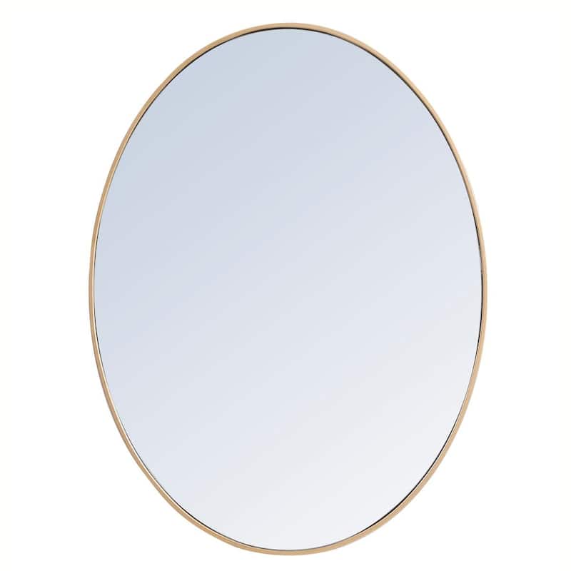Elegant Lighting MR4630 Decker 30" W x 40" H Contemporary Oval Framed - Brass