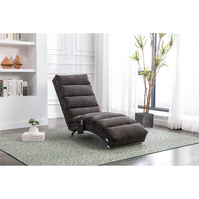 Linen Long Lounger Backrest Adjustable Sofas Ergonomically Massage Chair