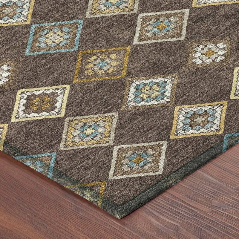 Machine Washable Indoor/ Outdoor Global Flagler Chantille Rug