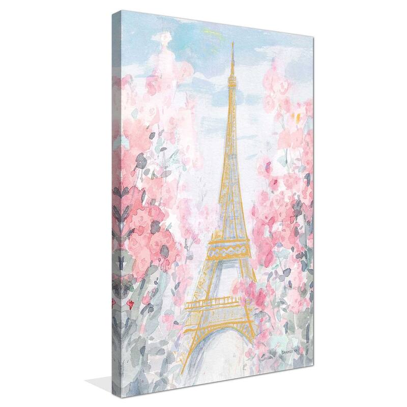 "Pastel Paris III" by Danhui Nai Print on Canvas