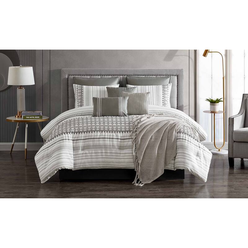 Riverbrook Home Aiken Grey 10 Piece Bed in a Bag