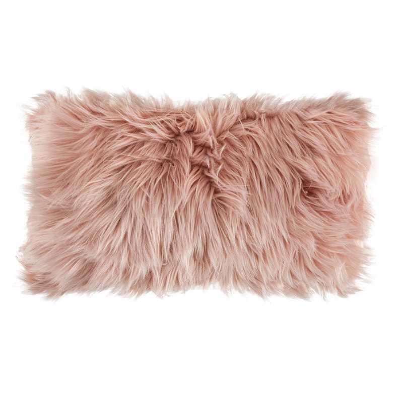 12x20 inch Plush Lumbar Pillow - Luxury Accent Pillow Insert and Shag Glam Cover Set by Hastings Home