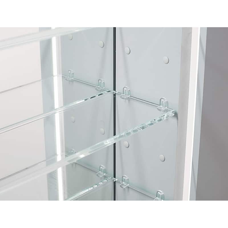 AQUADOM Signature Royale, 72"x36"x5", Bathroom Led Lighted Medicine Cabinet, Defogger, Integrated LED 3X Magnifying Mirror