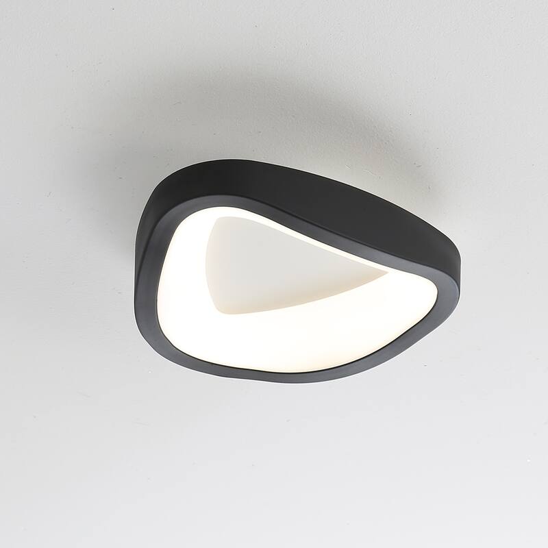 Verona Modern LED Flush Mount Ceiling Light , 8-Inches - Black