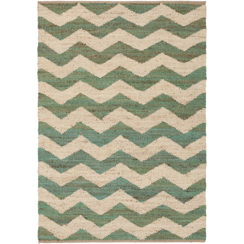 Hand-Woven Madeline Natural Jute Chevron Rug