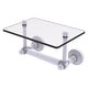 preview thumbnail 21 of 26, Allied Brass Waverly Place Collection Two Post Toilet Tissue Holder with Glass Shelf Matte White