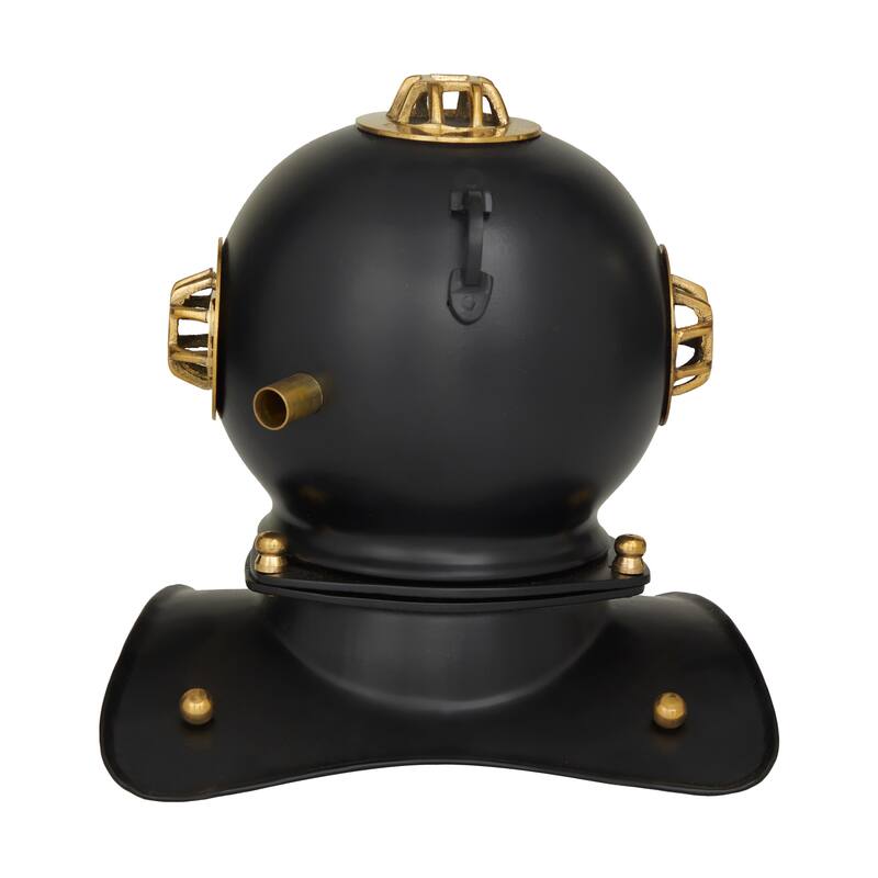 Metal Nautical Clock Decor - Gold, Brass, or Black - 8 x 7 x 8
