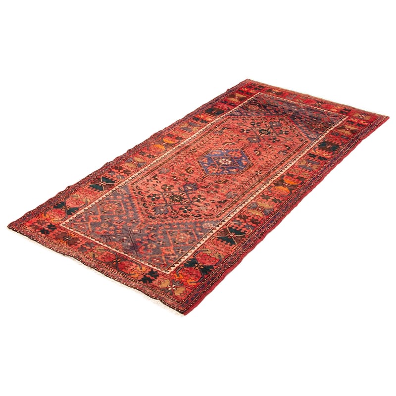 ECARPETGALLERY Hand-knotted Andelz Red Wool Rug - 4'2 x 8'6