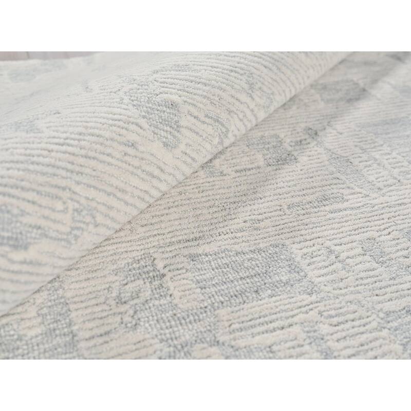 Exquisite Rugs Aspen Handmade Hand-tufted New Zealand Wool on Canvas Blue/Ivory Area Rug