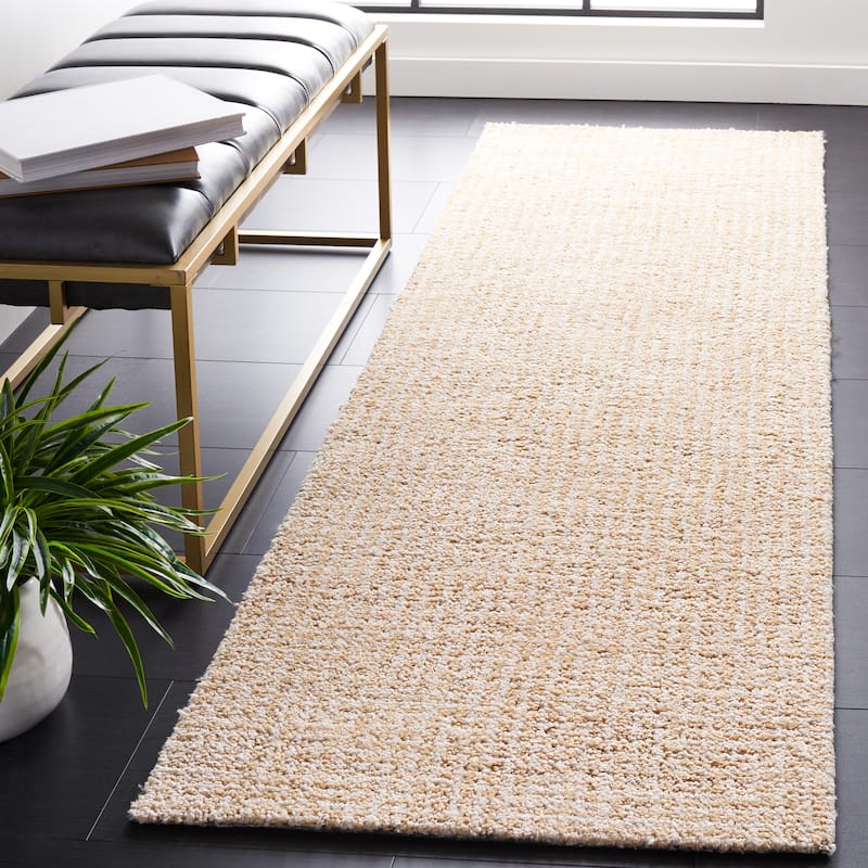 SAFAVIEH Handmade Soho Stojanka Modern Rug - 2'3" x 8' Runner - Gold